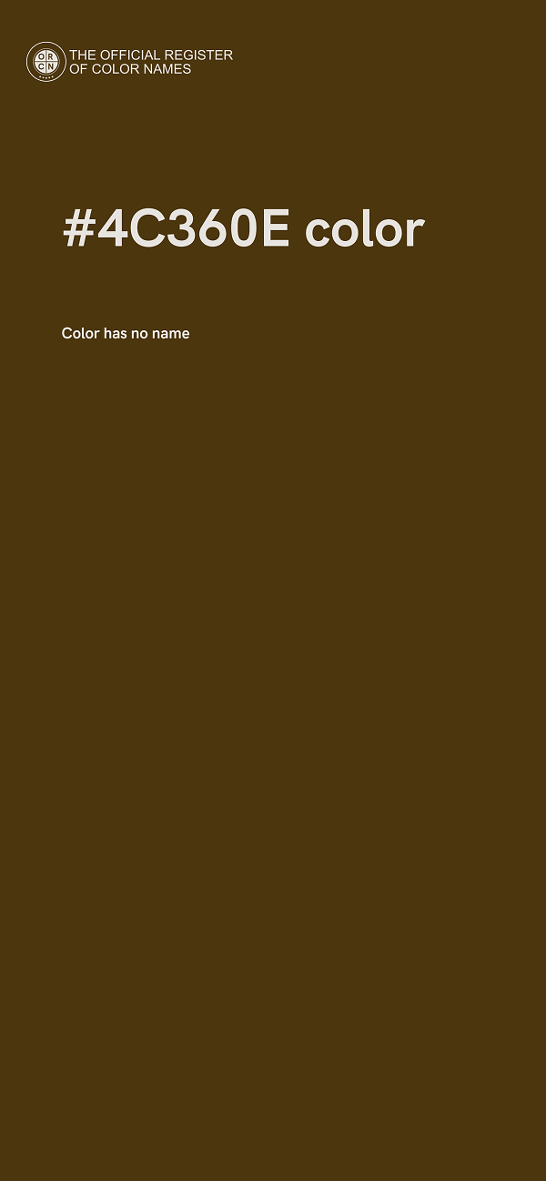 #4C360E color image