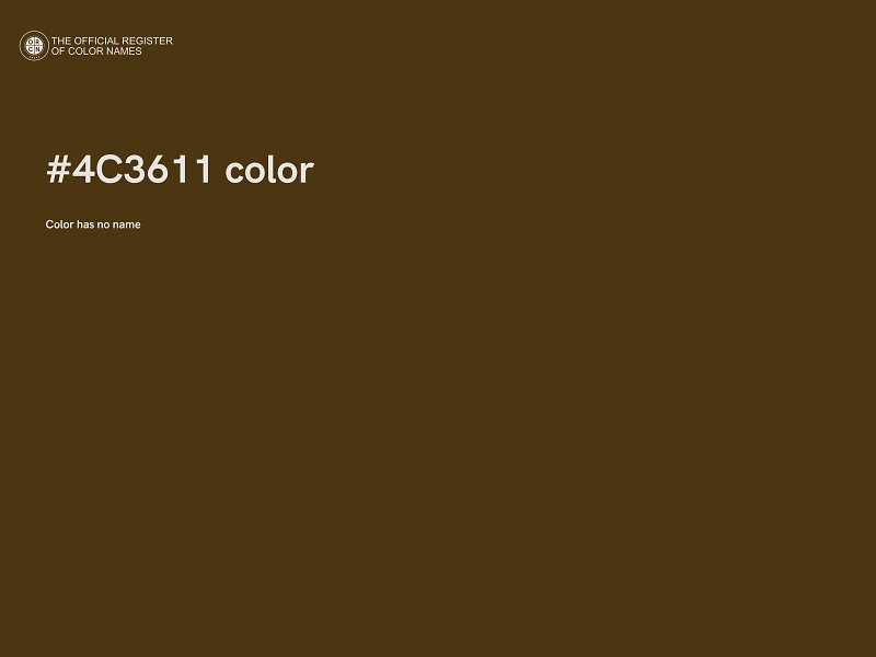#4C3611 color image