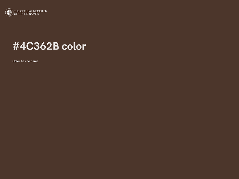 #4C362B color image