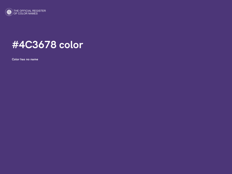 #4C3678 color image