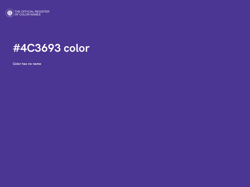 #4C3693 color image