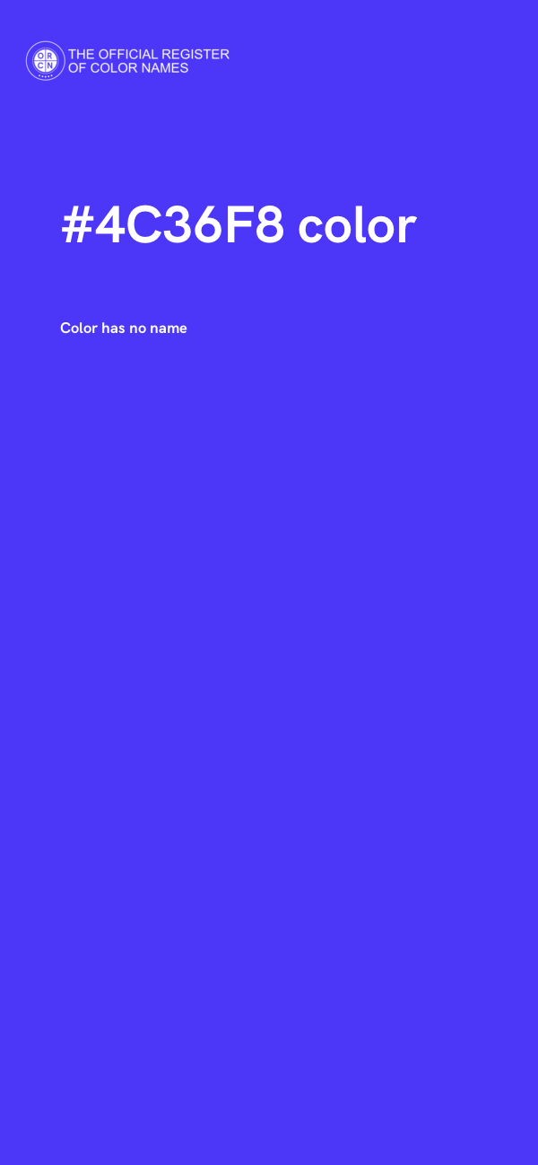 #4C36F8 color image