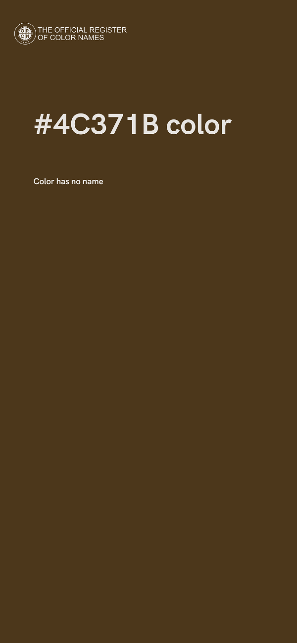 #4C371B color image