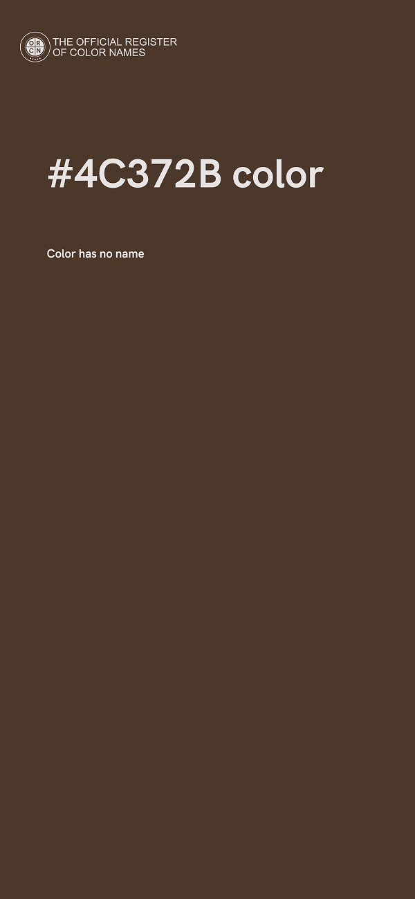 #4C372B color image
