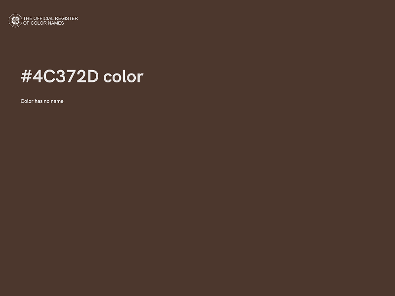 #4C372D color image