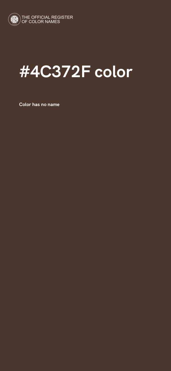 #4C372F color image