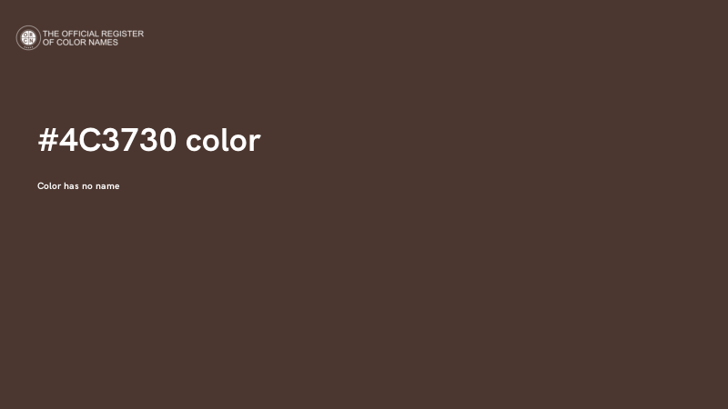 #4C3730 color image