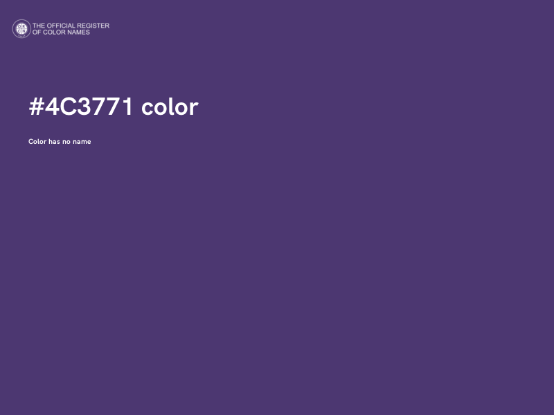 #4C3771 color image