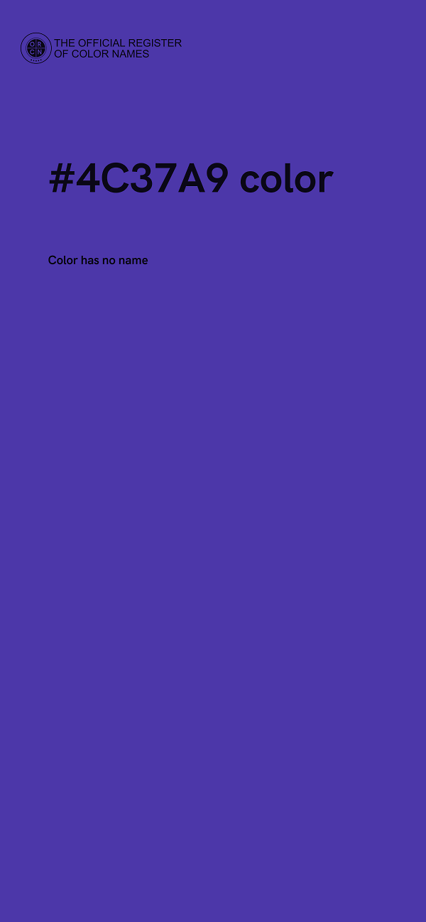 #4C37A9 color image