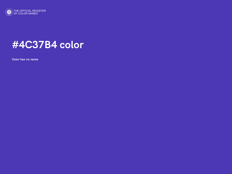 #4C37B4 color image