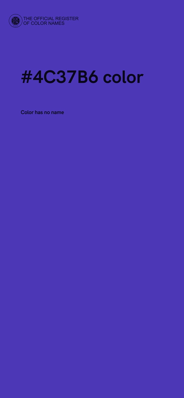 #4C37B6 color image