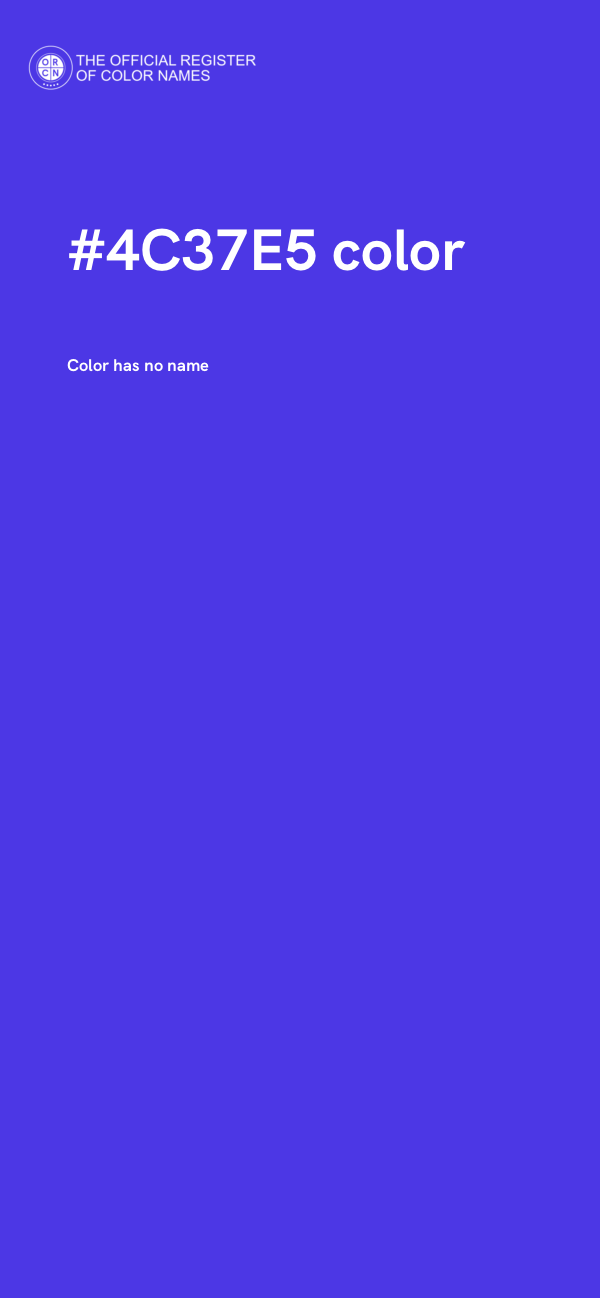 #4C37E5 color image