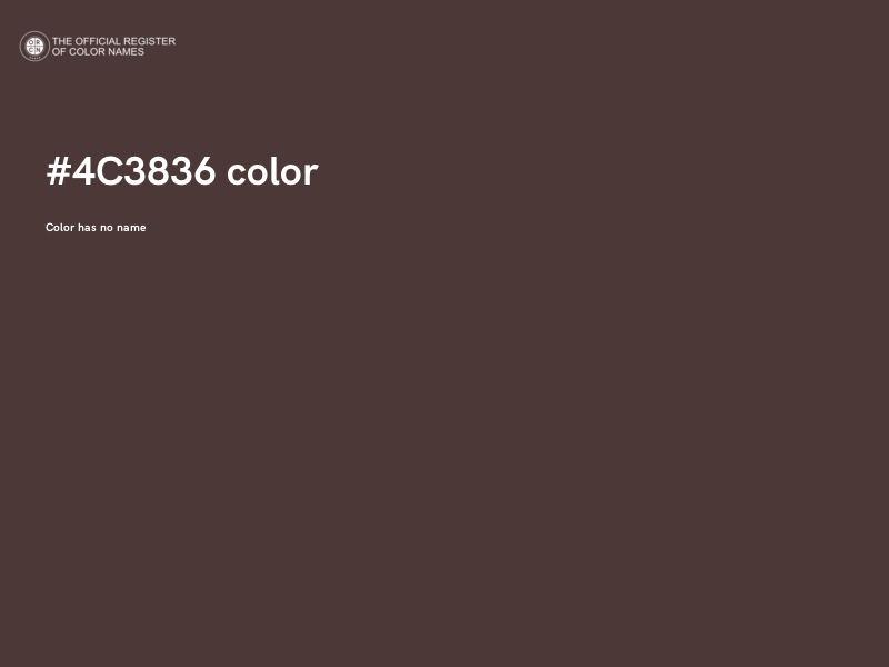 #4C3836 color image