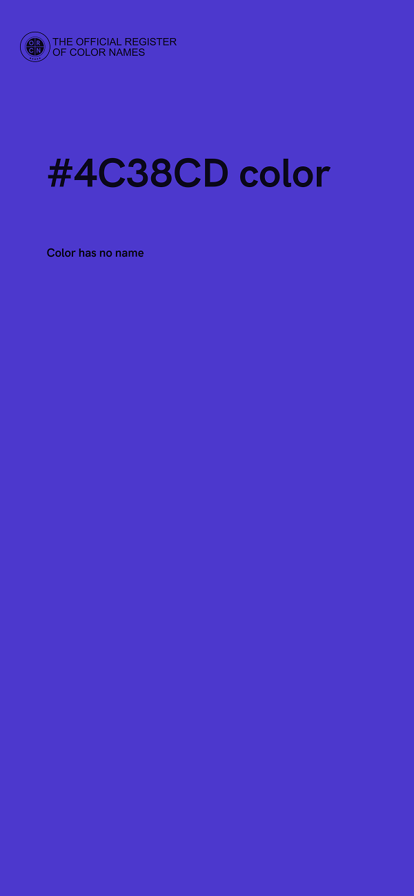 #4C38CD color image