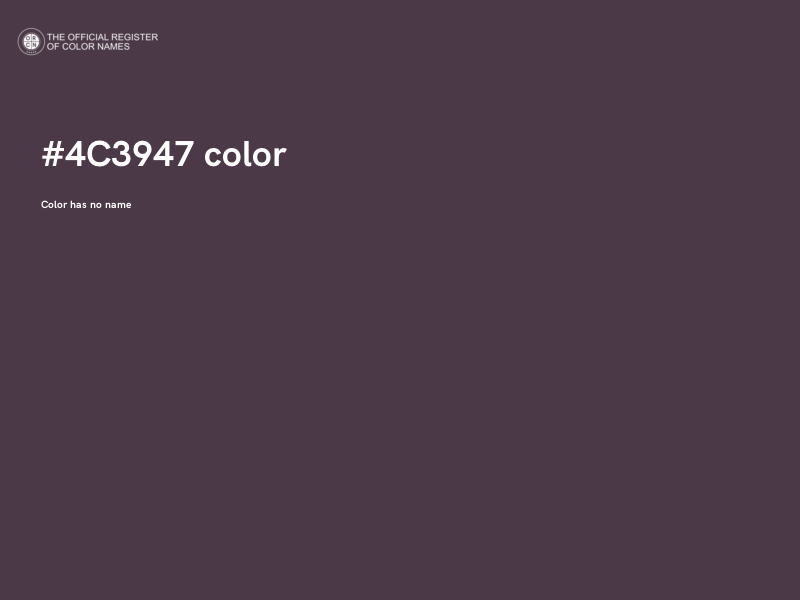 #4C3947 color image