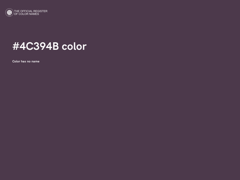 #4C394B color image