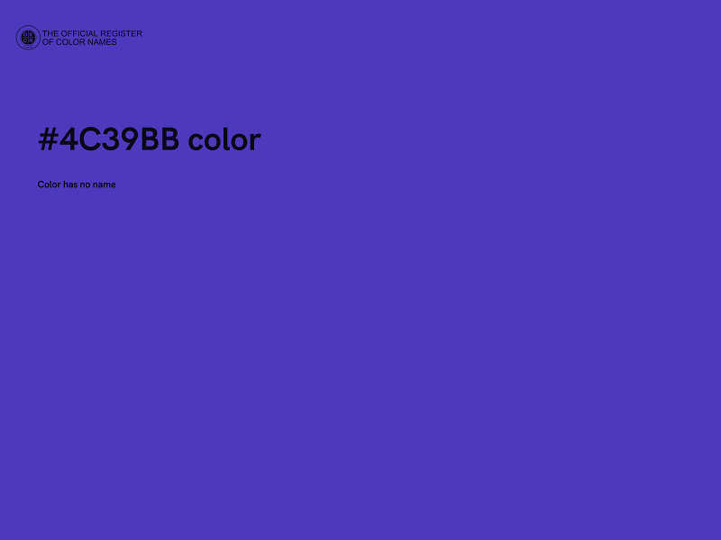 #4C39BB color image