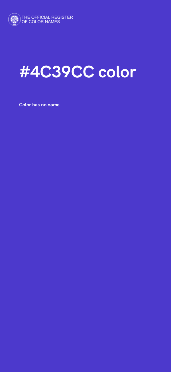 #4C39CC color image