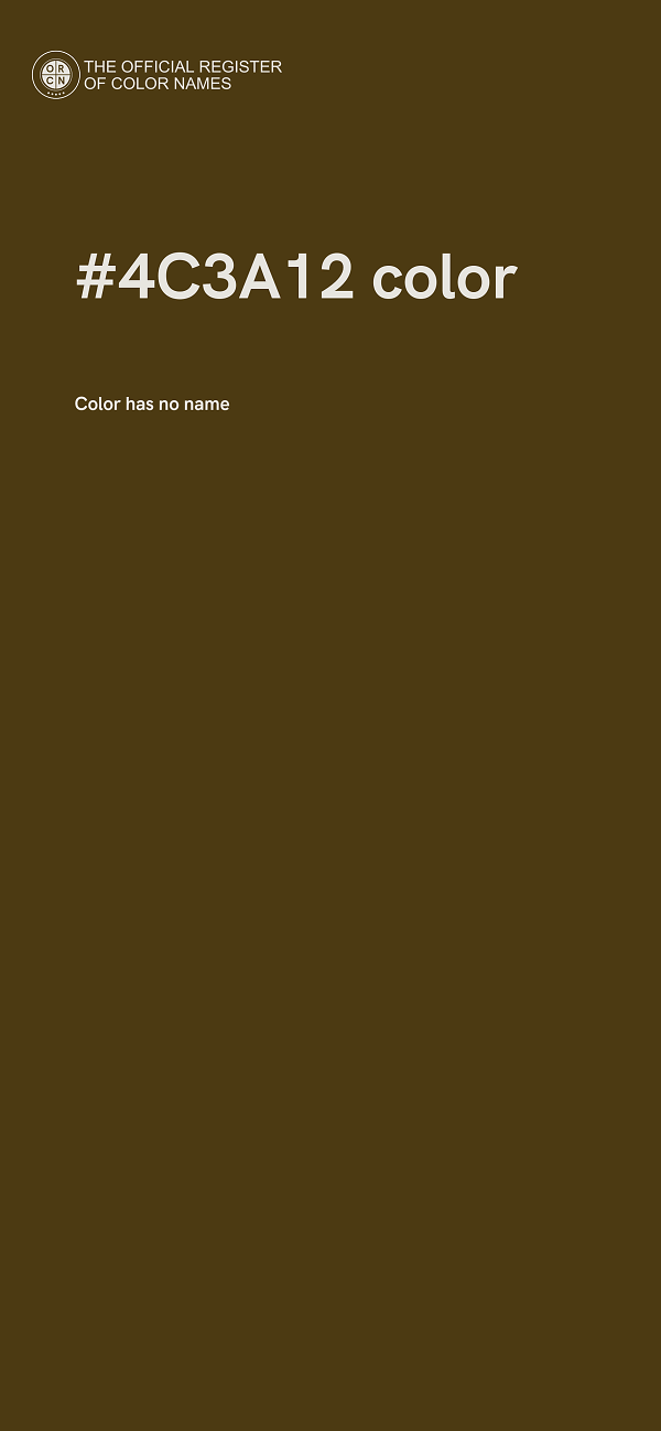 #4C3A12 color image