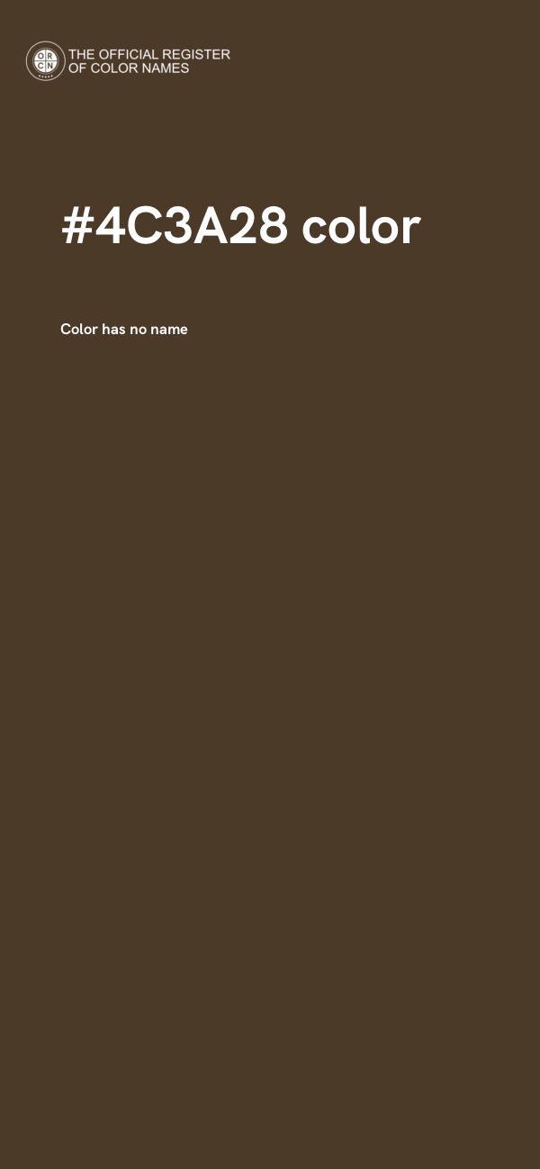 #4C3A28 color image