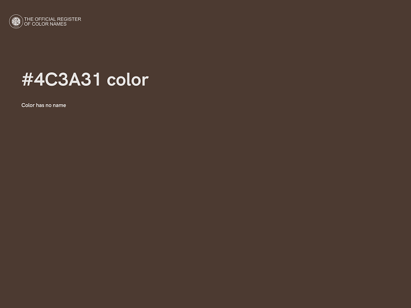 #4C3A31 color image