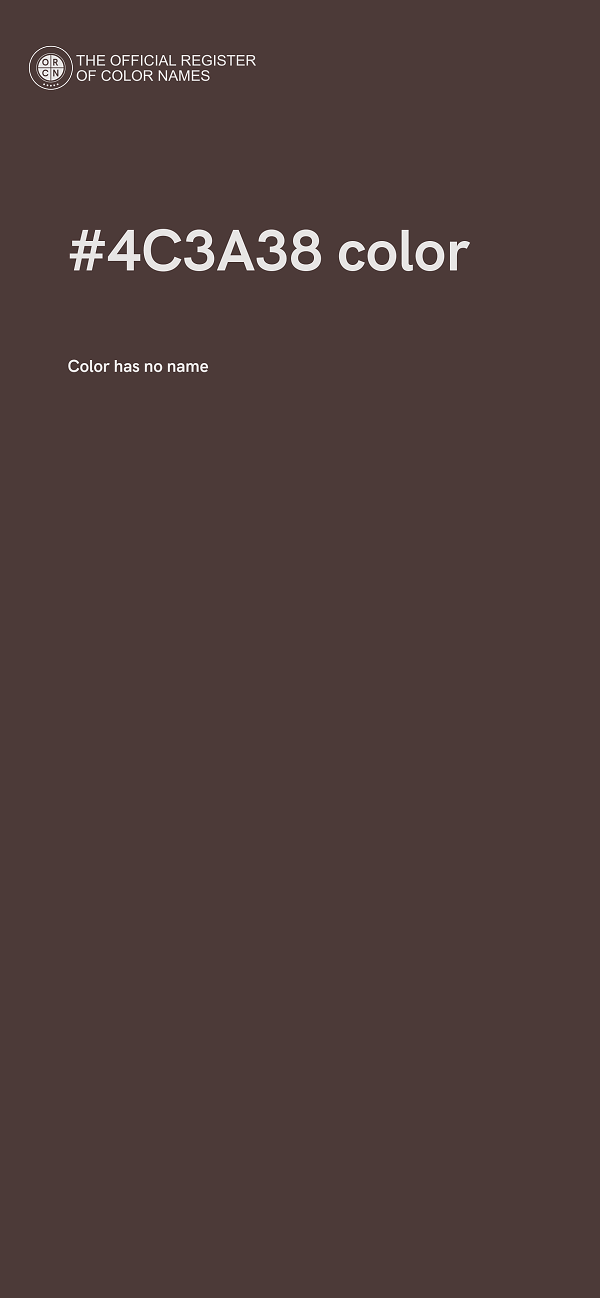 #4C3A38 color image