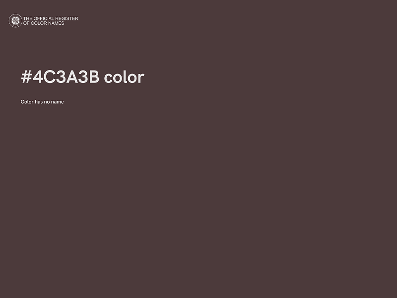 #4C3A3B color image