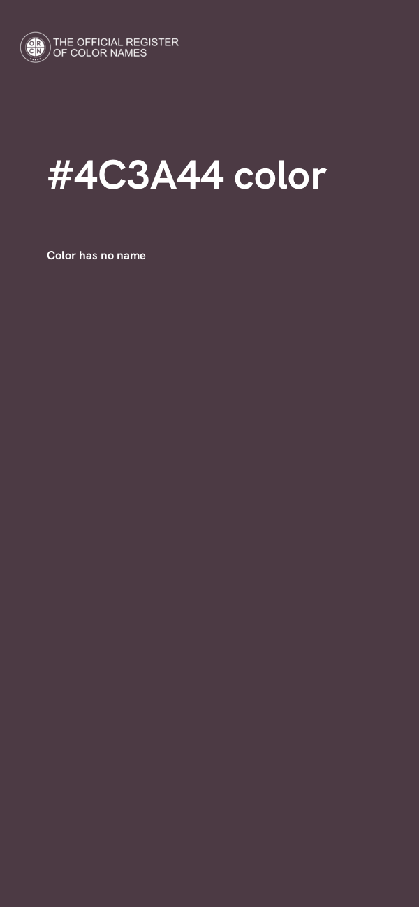 #4C3A44 color image