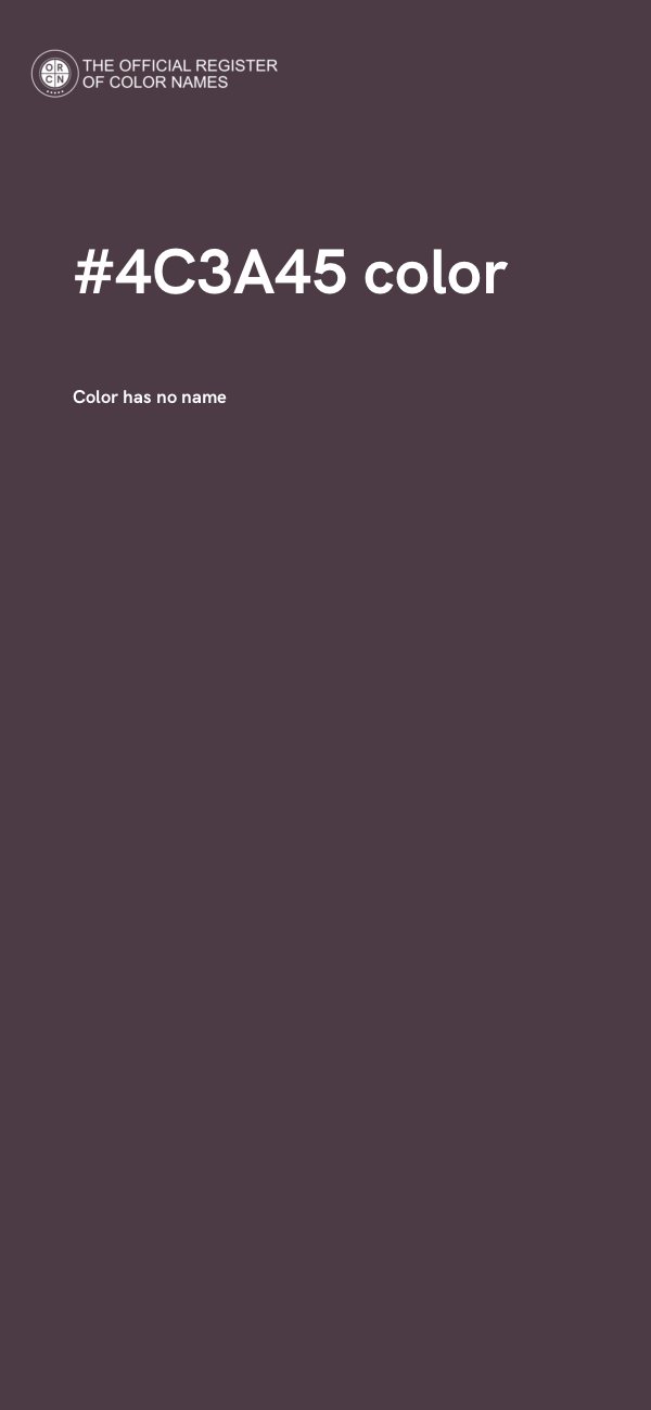 #4C3A45 color image