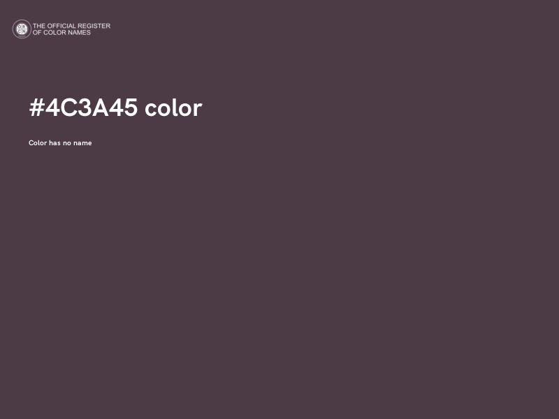 #4C3A45 color image