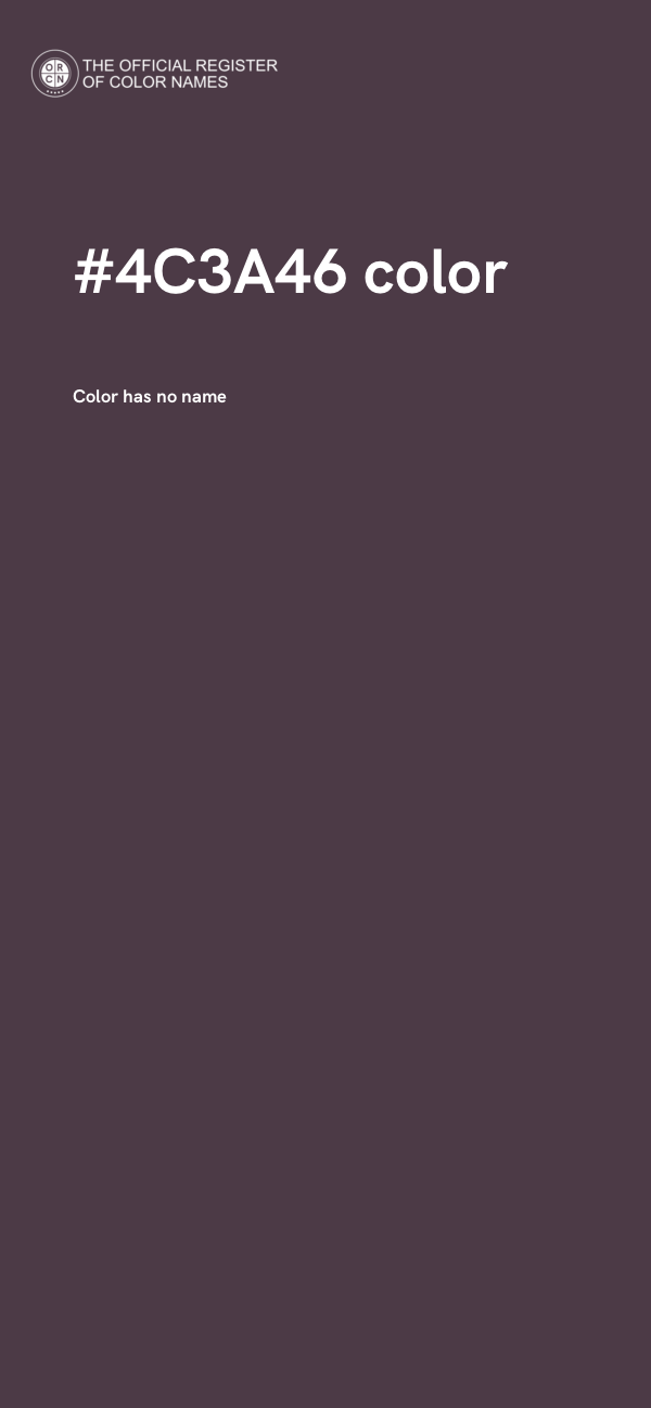 #4C3A46 color image