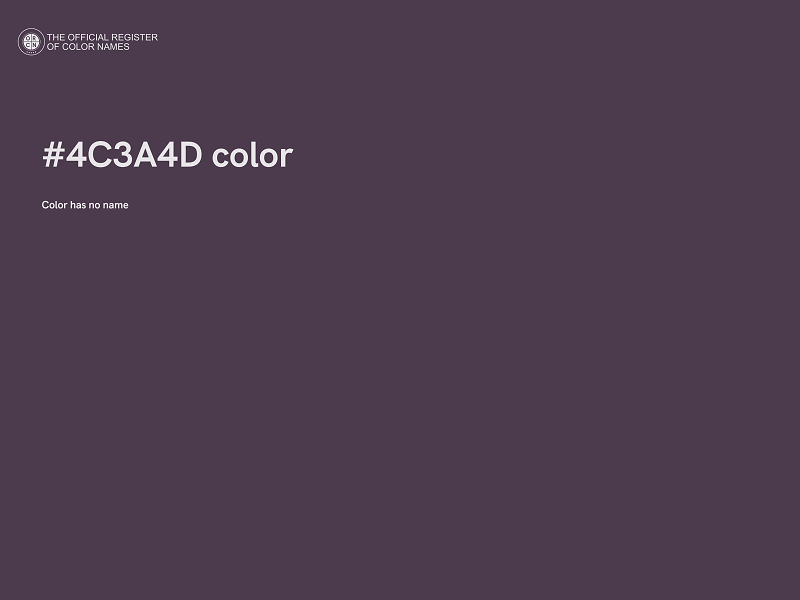 #4C3A4D color image