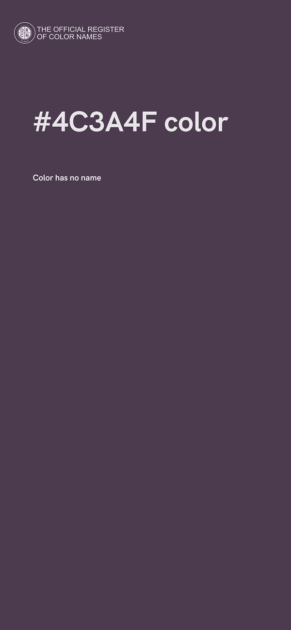 #4C3A4F color image