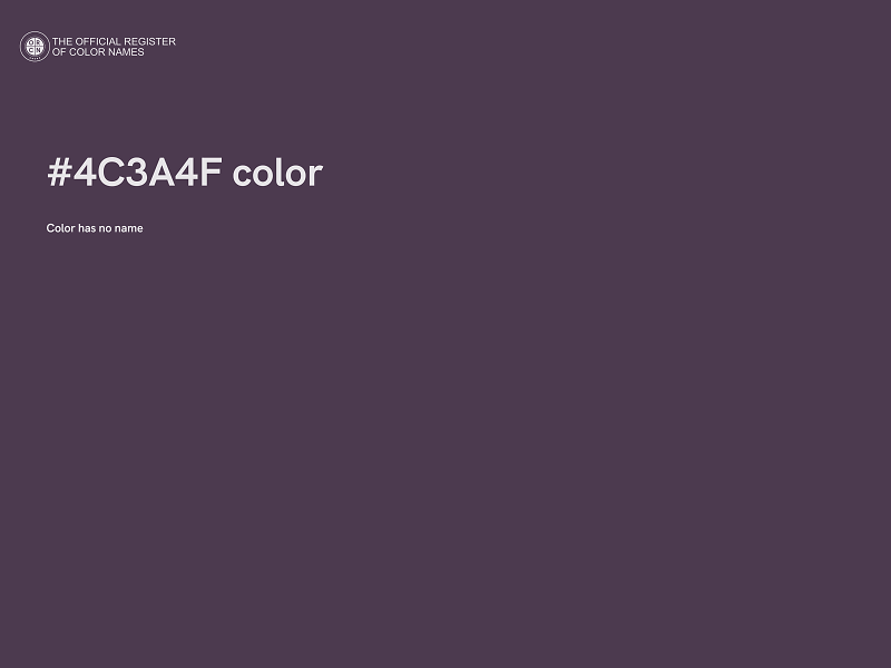 #4C3A4F color image