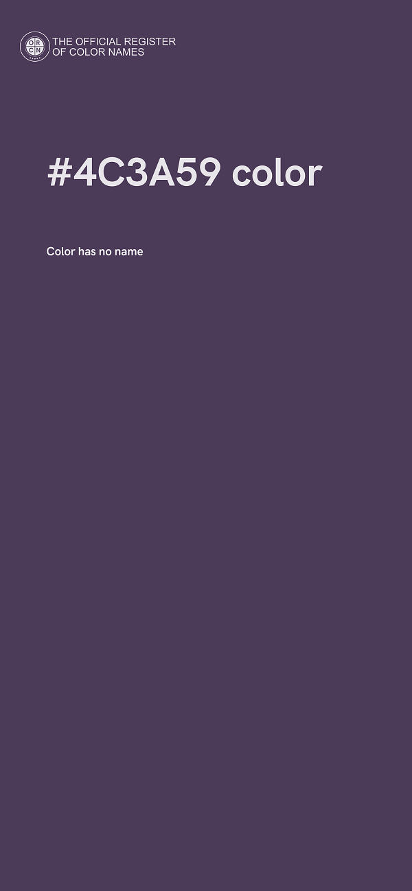 #4C3A59 color image