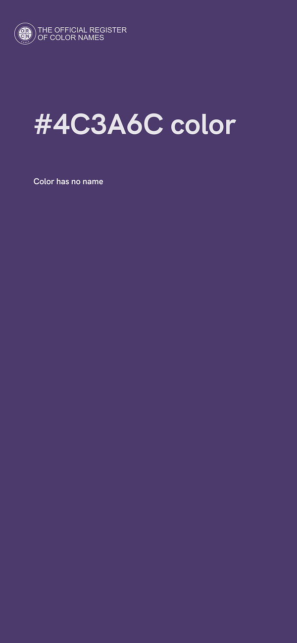 #4C3A6C color image