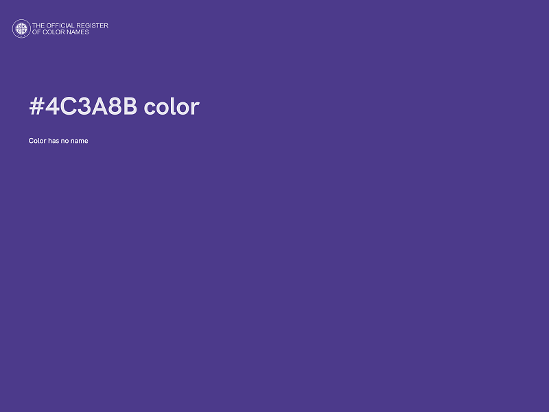 #4C3A8B color image