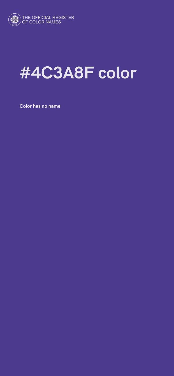 #4C3A8F color image