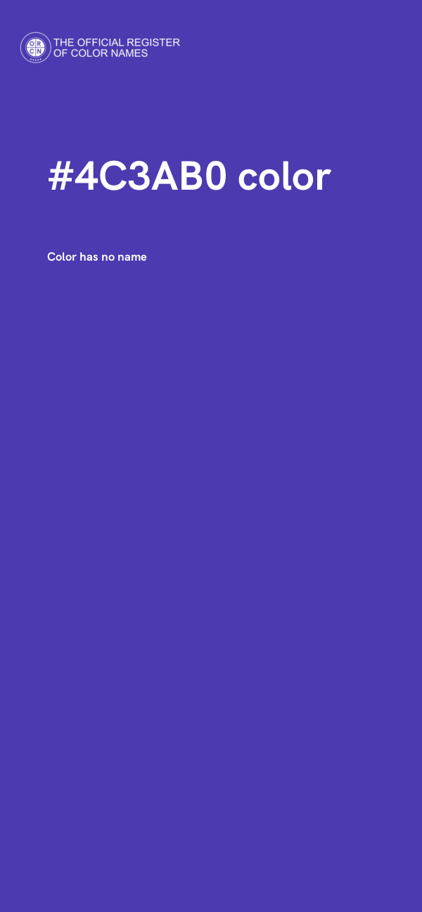 #4C3AB0 color image
