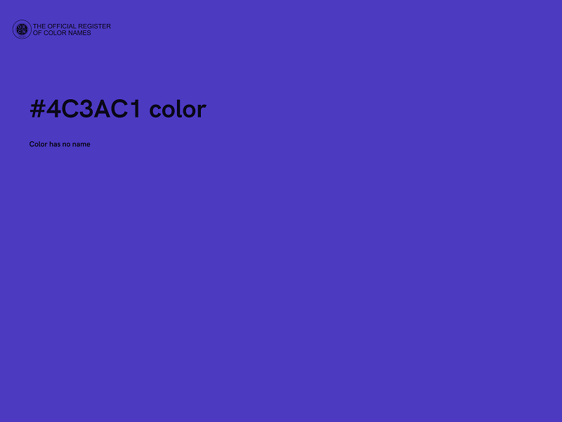 #4C3AC1 color image
