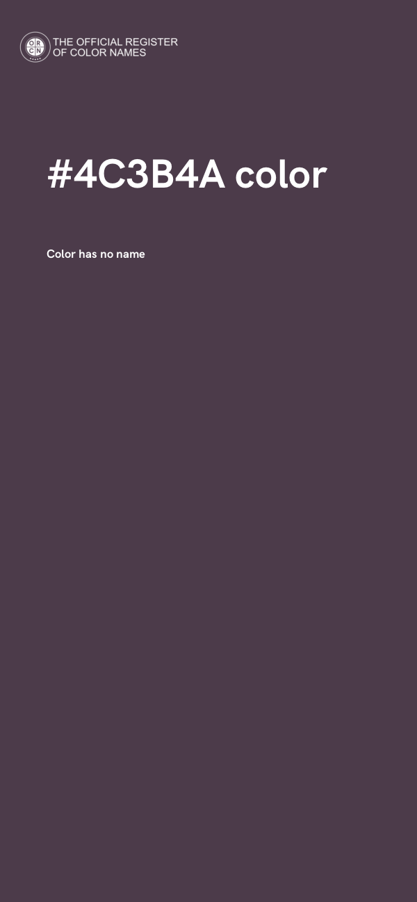 #4C3B4A color image