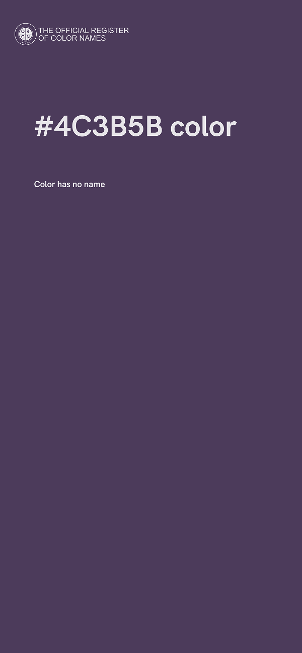 #4C3B5B color image