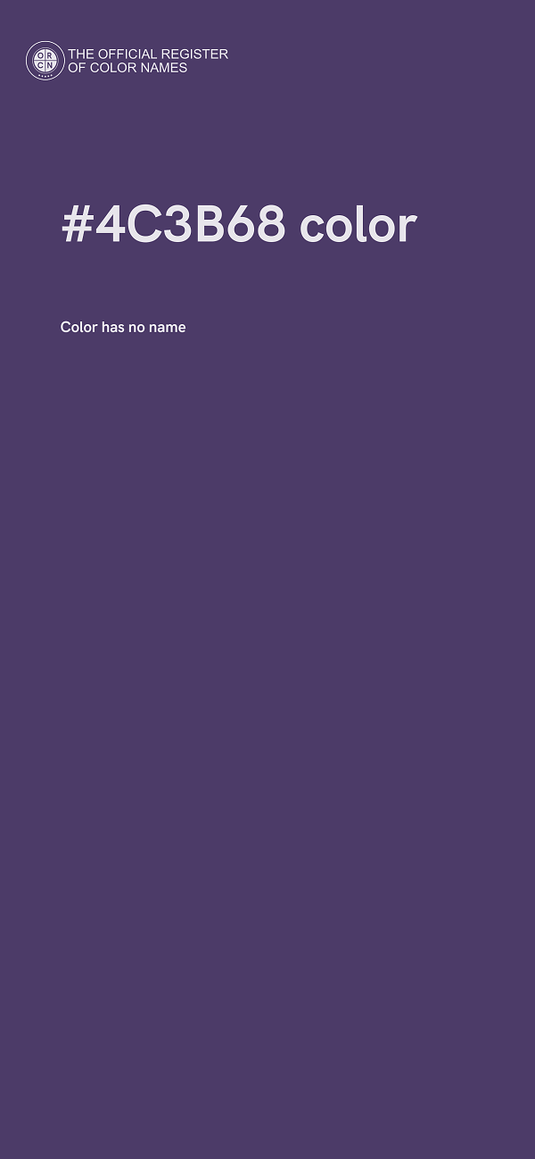 #4C3B68 color image