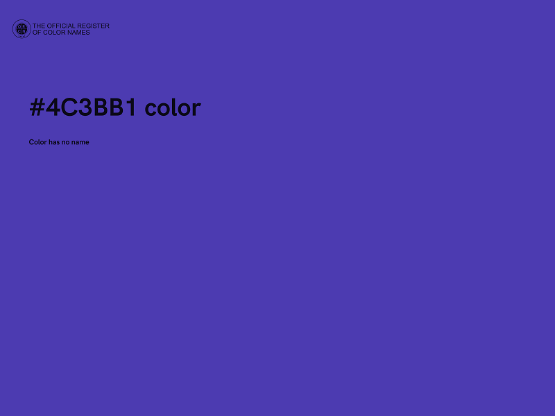 #4C3BB1 color image