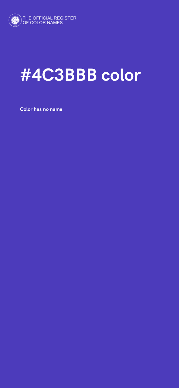 #4C3BBB color image