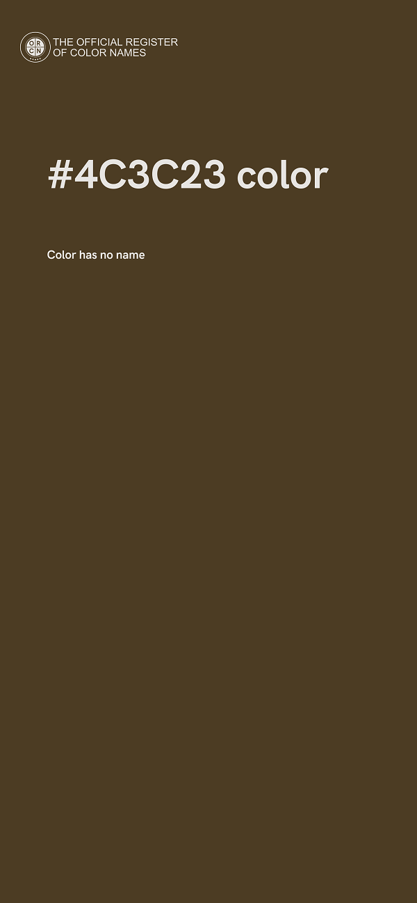 #4C3C23 color image