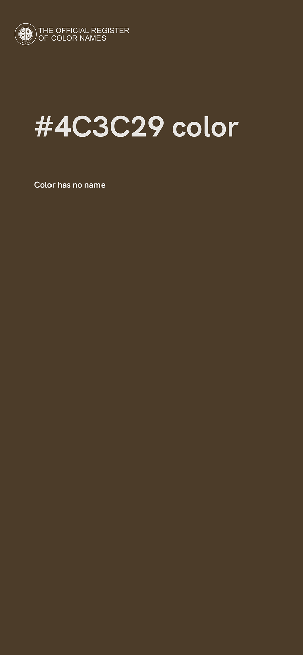 #4C3C29 color image