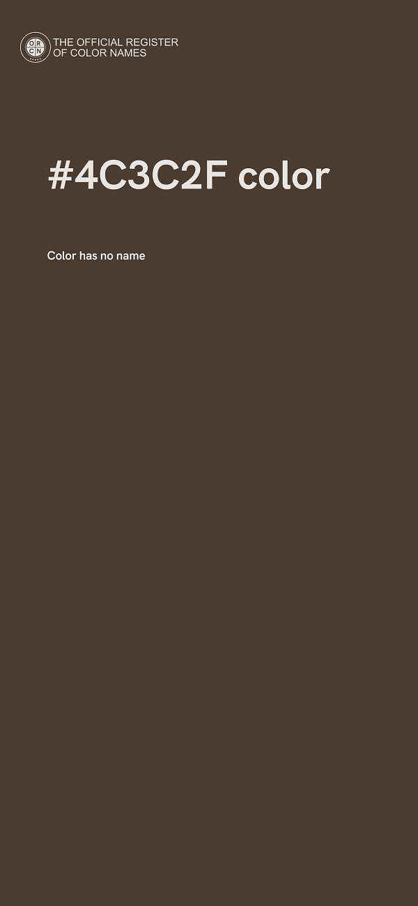 #4C3C2F color image