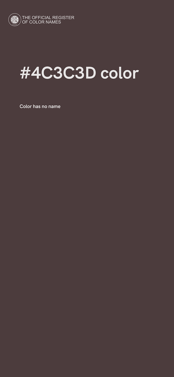 #4C3C3D color image