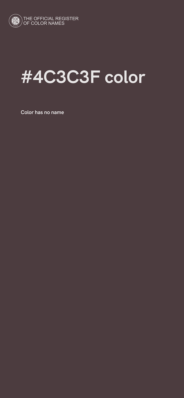 #4C3C3F color image